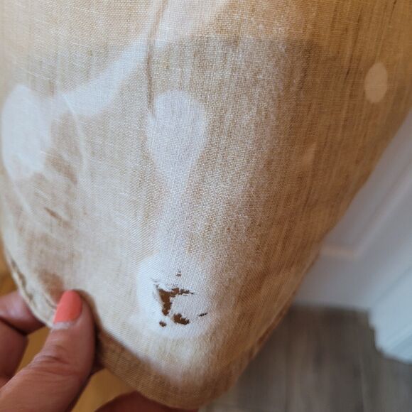 Quiksilver Shirt Mens XXL Tan Linen Tie Dye Bleached Y2K Long Sleeve Beach - Picture 7 of 13